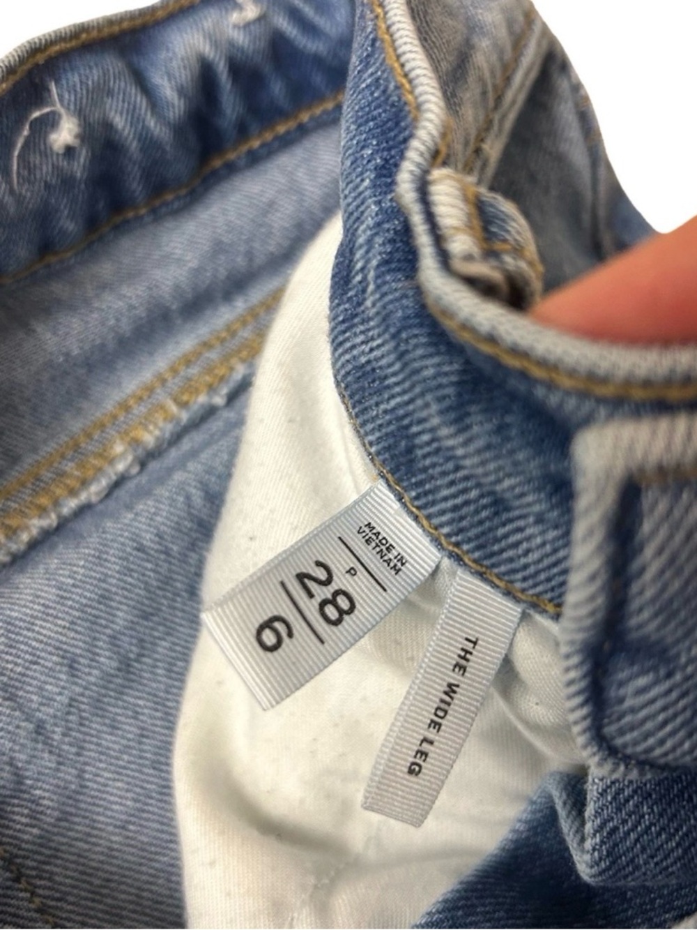 LOFT The Wide Leg High Rise Women's Jeans - Medium Wash size 6P - Picture 5 of 8